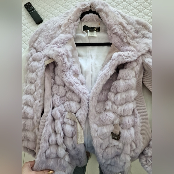 Roberto Cavalli / Just Cavalli real fur and leather jacket size 40/ medium - Picture 3 of 14